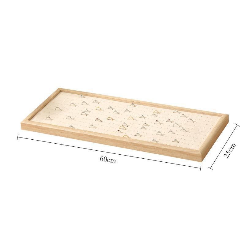 Wooden Jewelry Displays Tray Rings Jewellery Showcase Pallet Large Capacity Ring Organizer Tray Household Trinket Storage Salver