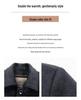 Men's Winter Mid-Length Wool Coat with Detachable Down Liner - Luxury Business Lapel Outerwear