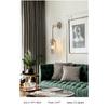 Nordic  Creative Living Room Crystal Wall Lamp Fashion Modern Minimalist Model Bedside Copper Wall Lamp Bedroom Corridor