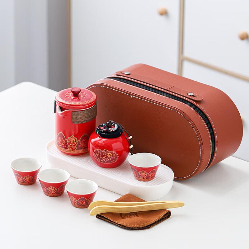 Pabei Portable Ceramic Kung Fu Tea Set