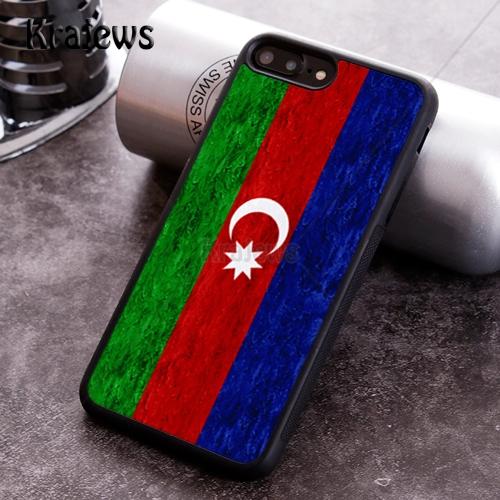 Krajews Azerbaijan Flag Phone Case For iPhone 17 Air 16 15 14 11 12 13 Pro MAX Plus cover shell coque