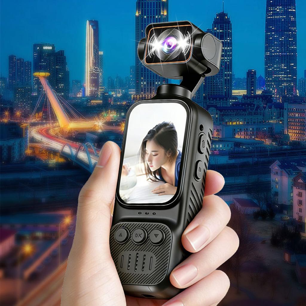 WiFi 2K/1080P Vlogging Camera 2-inch HD Display Mini DV Video Recorder with Rotatable Lens for Sport Outdoor Riding Travel