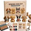 Cartoon Animals DIY Sewing Kit Pre-cut Fabric Cloth Sewing Crafts Handmade Sew Set  For Beginners