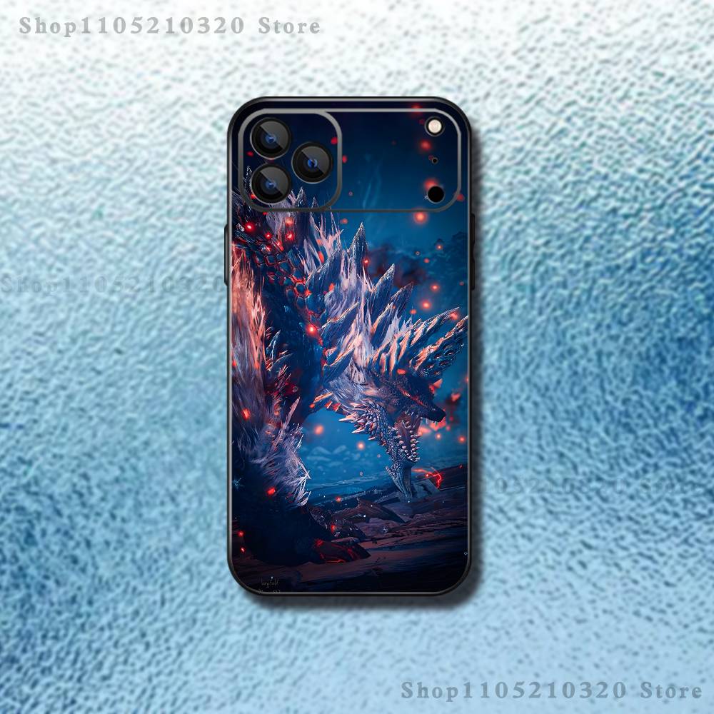 Monster Z-Zinogre Hunter Phone Case For iPhone 17,16,15,14,13,12,11,Pro,Max,Plus,E,Air,Mini Protective Black Cover