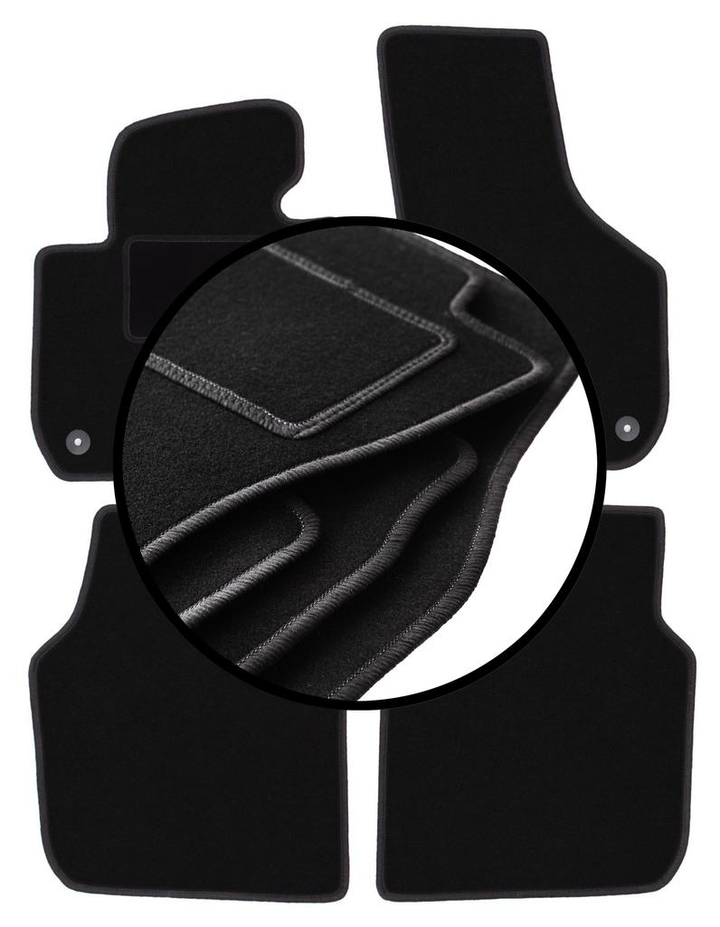 Set of Velour Floor Mats For: Skoda Superb II Long Sedan, Station Wagon (2008-2015)