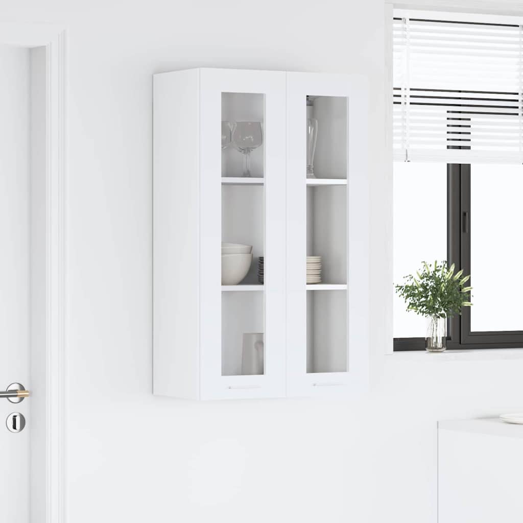 Wall Mounted Cabinet with Storage White 60 X 31 X 100 Cm Engineered Wood