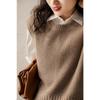Women S French Style Loose Knit Sleeveless Vest Autumn Winter Outerwear