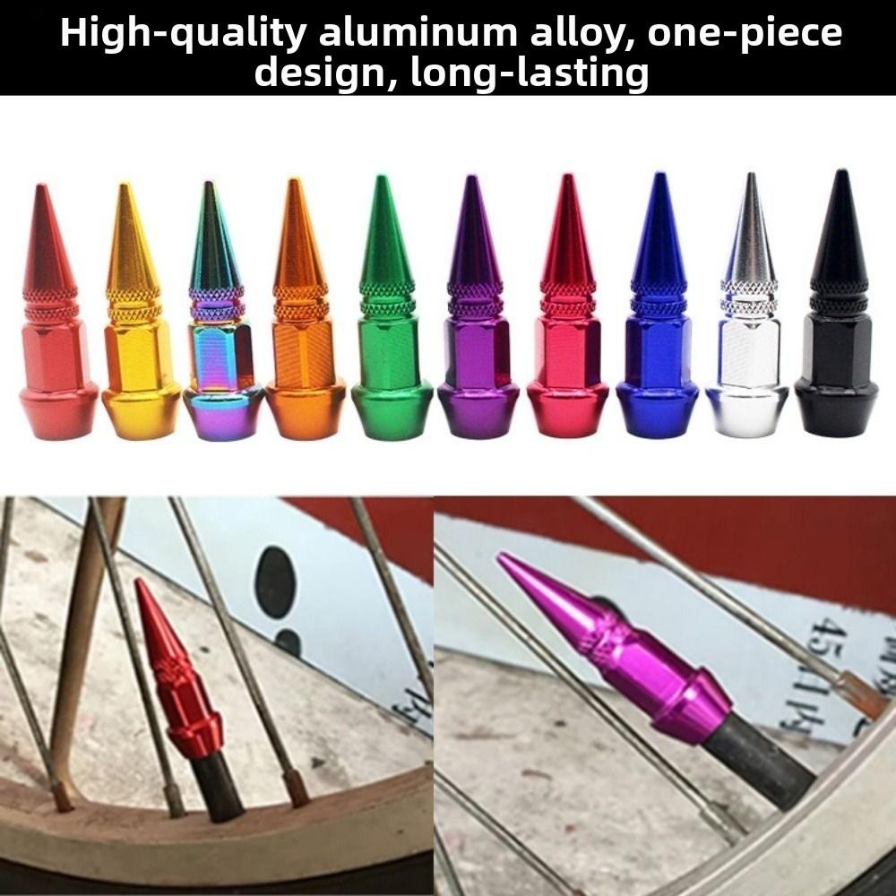 4pcs Universal Pointed Valve Tips Sharp Pointed Auto Parts Tire Valve Cover Bicycle and Motorcycle