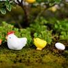 12 Pcs Mix Chicken Chick Egg Nest Figurine Miniatures Home Decoration Kawaii Accessories Garden Decor for Home Easter Decoration