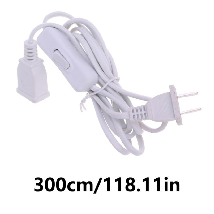 3Meter  Switches Equipped Power Extension Cord Multipurpose Power Cord with Switches Plastic for Fans Lamps & Other Electronics