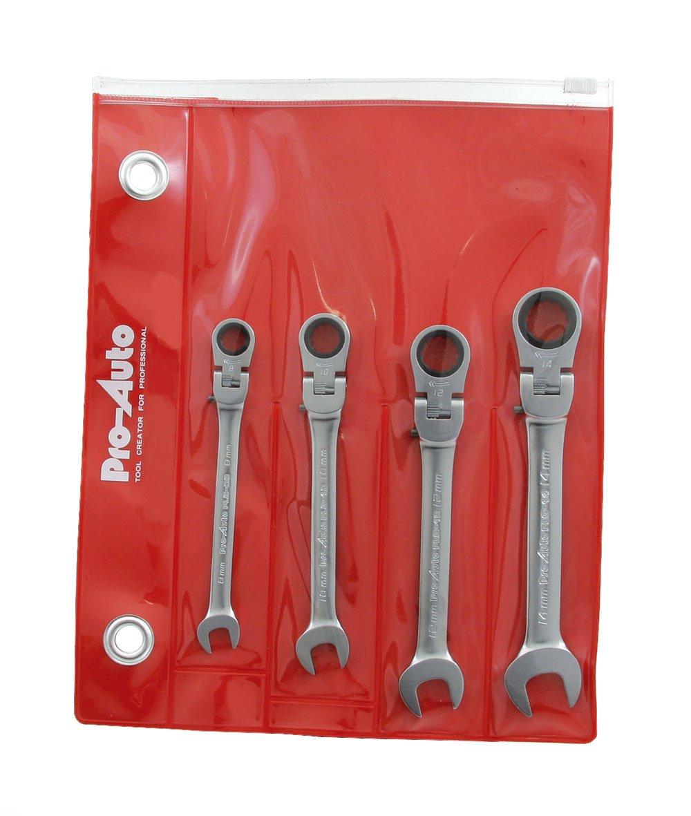 

Flex Lock Gear Wrench in a Vinyl Pro-Auto 4-Piece (Packed Pouch) FLG-4SP