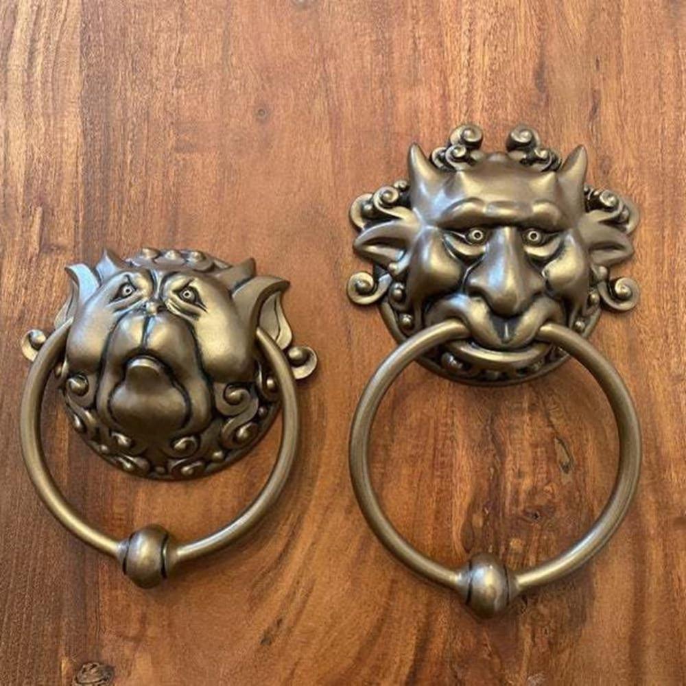 Door Knocker Front Door Knocker 3D Dragon Face Door Knob for Wall Hanging Door Art Deco
