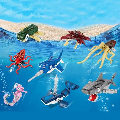Compatible Eco Marine Life Mini Building Block Toys Cognitive Fun, DIY Desk Toys, Ideal Birthday Gifts for Boys and Girls