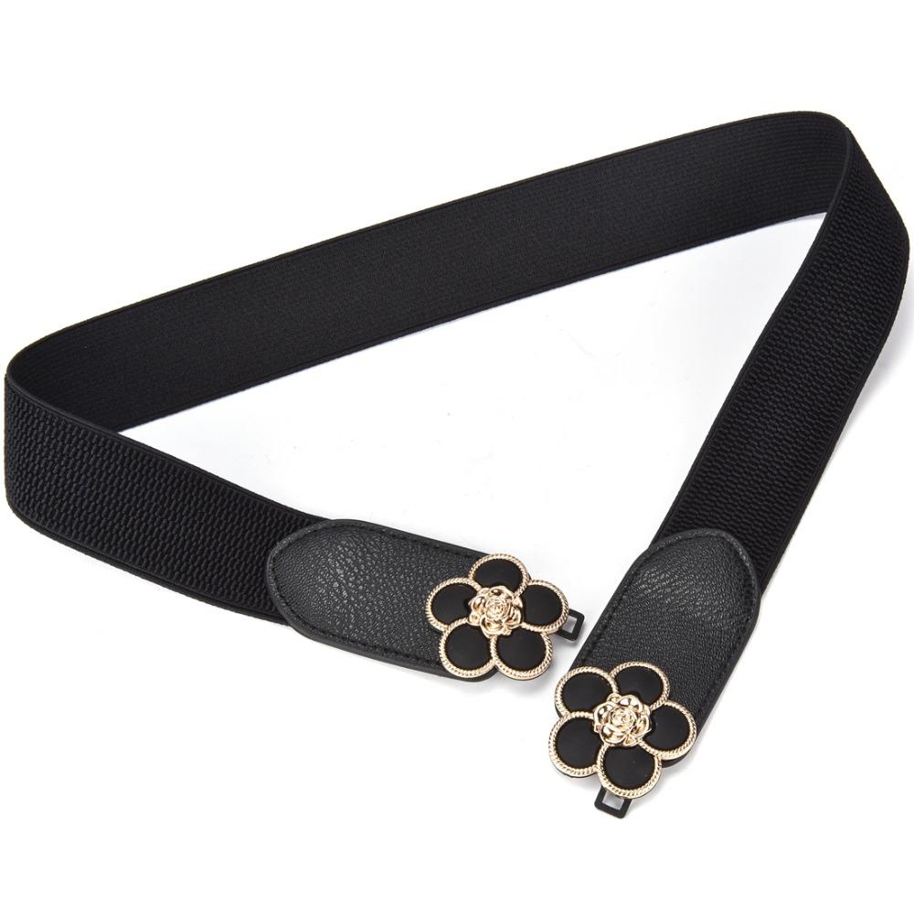 Jeans Corset Waist Accessories Stretch Waistband Flower Belts Flower Belts Wide Belt Elastic Belts