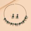 Rhinestone Tassel Jewelry Set Pendant Women Jewelry Set Vintage Necklace Earrings Set  Gifts