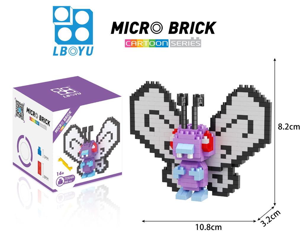 Pokemon Mikro-Bausteine LBOYU Pummeluff Gengar Hydropi Plinfa Raichu Bisasam Pikachu Mini-Ziegel-Figuren Spielzeug Für Kinder