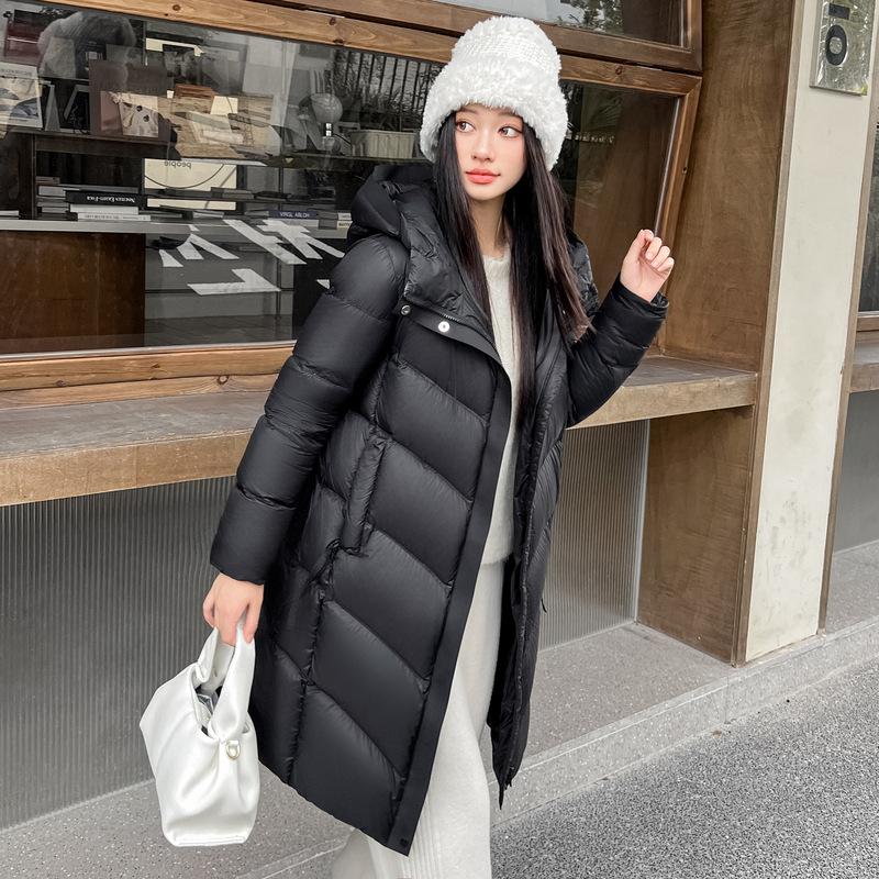 New Winter Hooded Over-knee Long Fashion Warmth and Thickened Cotton Jacket for Women Casual Loose Cotton Jacket