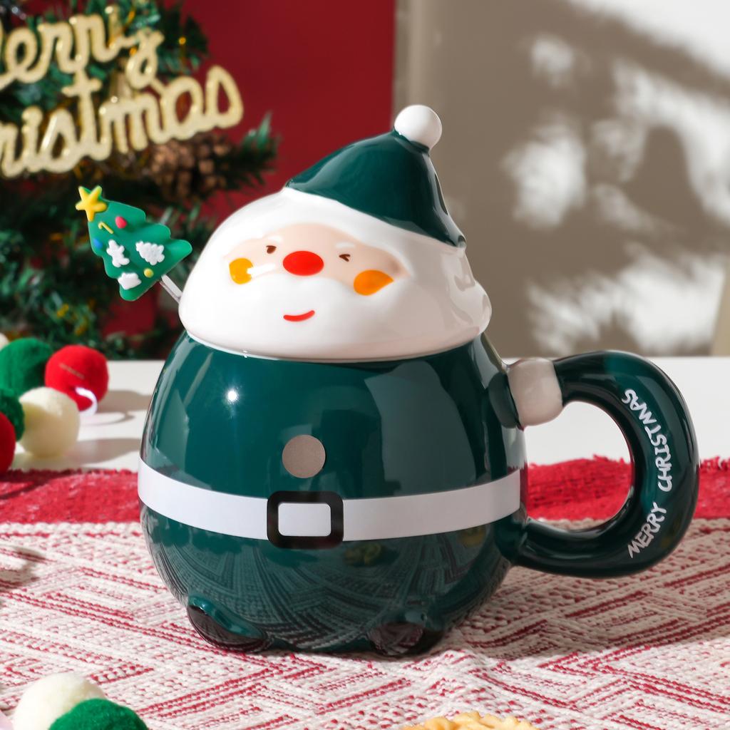 Christmas Gifts Creative Gifts Ceramic Mugs Large Capacity Business Men'S And Women'S Gifts Santa Claus High Value
