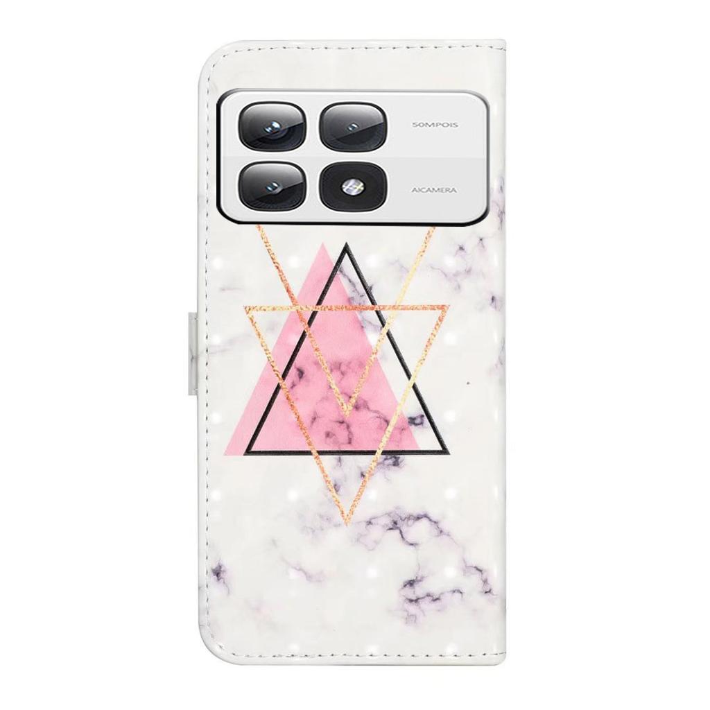 For Xiaomi 14T Pro Case 3D Creative Pattern PU Leather Stand Phone Cover