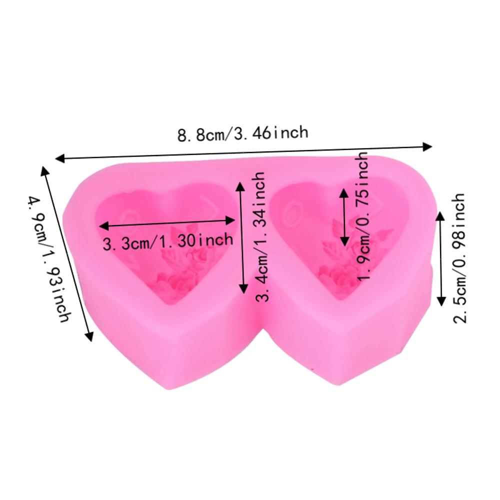 Silicone Rose Heart Silicone Mold Non Stick Soap Mold New Flower Embossing Mold  Resin Craft