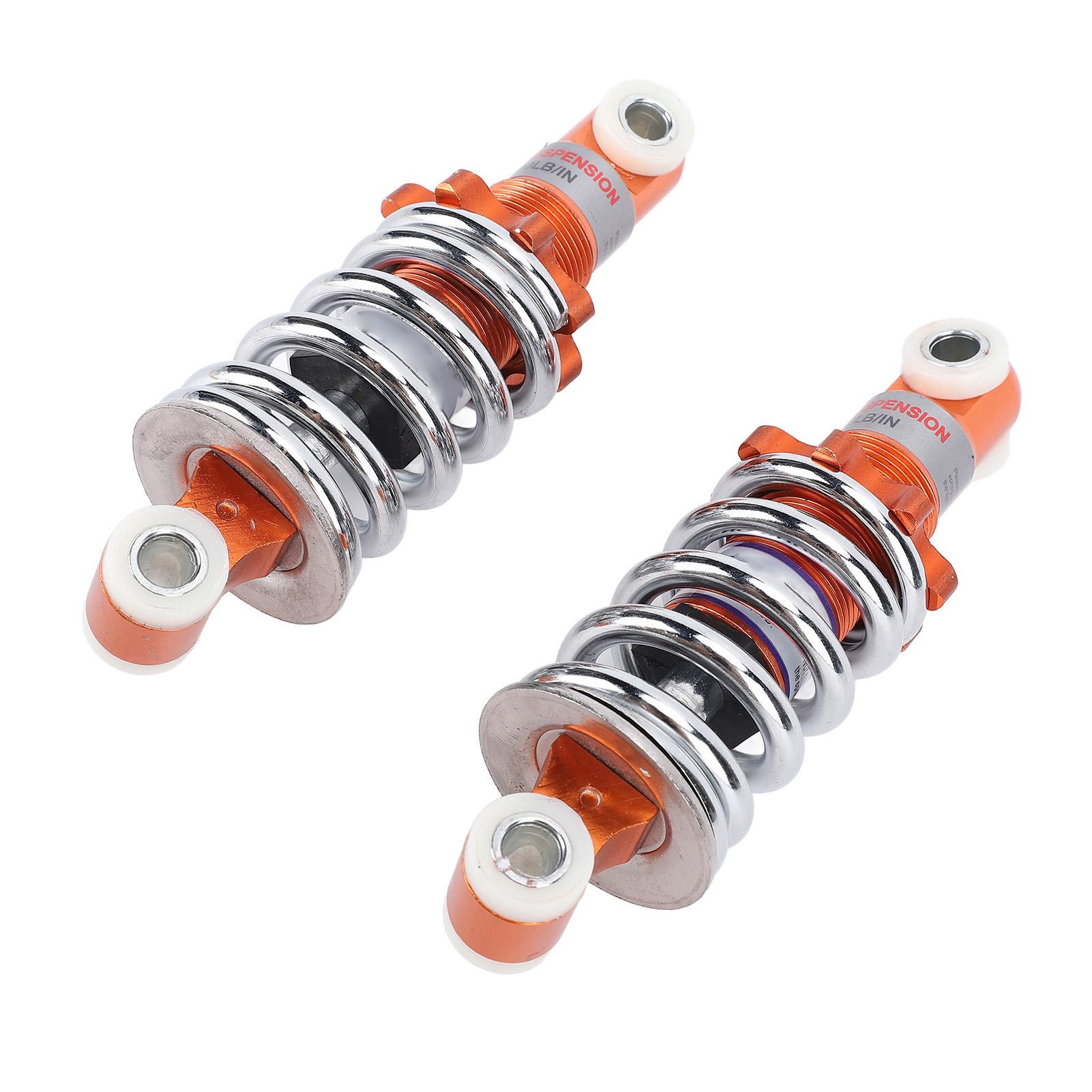 

2Pcs 125mm Shock Absorber 400lbs Adjustable Damping Stainless Steel Springs Shock Damper for Motorcycles Electric