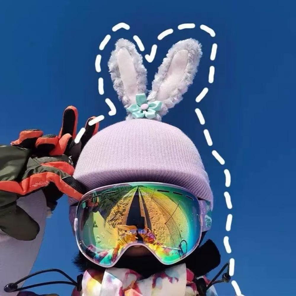 Pokrowiec na kask narciarski Czapka Urocze Kreskówkowe Uszy Kota Dziecko Ten Sam Pojedyncza i Podwójna Deska Pokrowiec na Kask Bateryjny Unisex