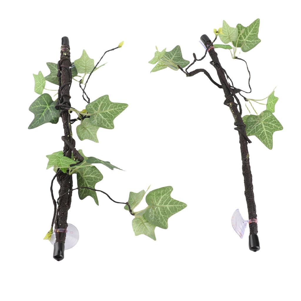 Reptile Corner Branch Terrarium Plant Decoration with Suction Cups for Amphibian Lizard Snake Climbing
