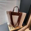 2025 Spring New Shoulder Canvas Bag Large Capacity Retro Literary Commuter Tote Bag Work Universal Handbag