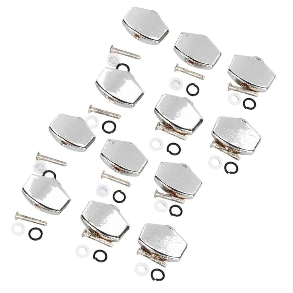 12PCS Silver Color Acoustic Guitar Buttons Universal Tuning Pegs For Acoustic Guitar