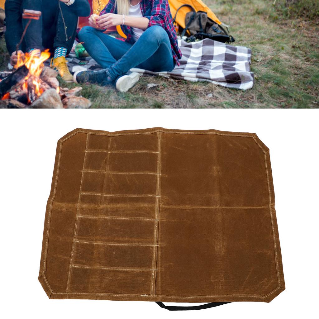 Waxed Knife Bag 7 Professional Foldable Chef Knife Roll Bag for Camping Barbecue