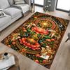 1PC Lotus Elephant Non-Slip Floor Carpet Compatible for Office&Living Room&Bedroom&Dining Room - Flat - Weave Machine-S0350