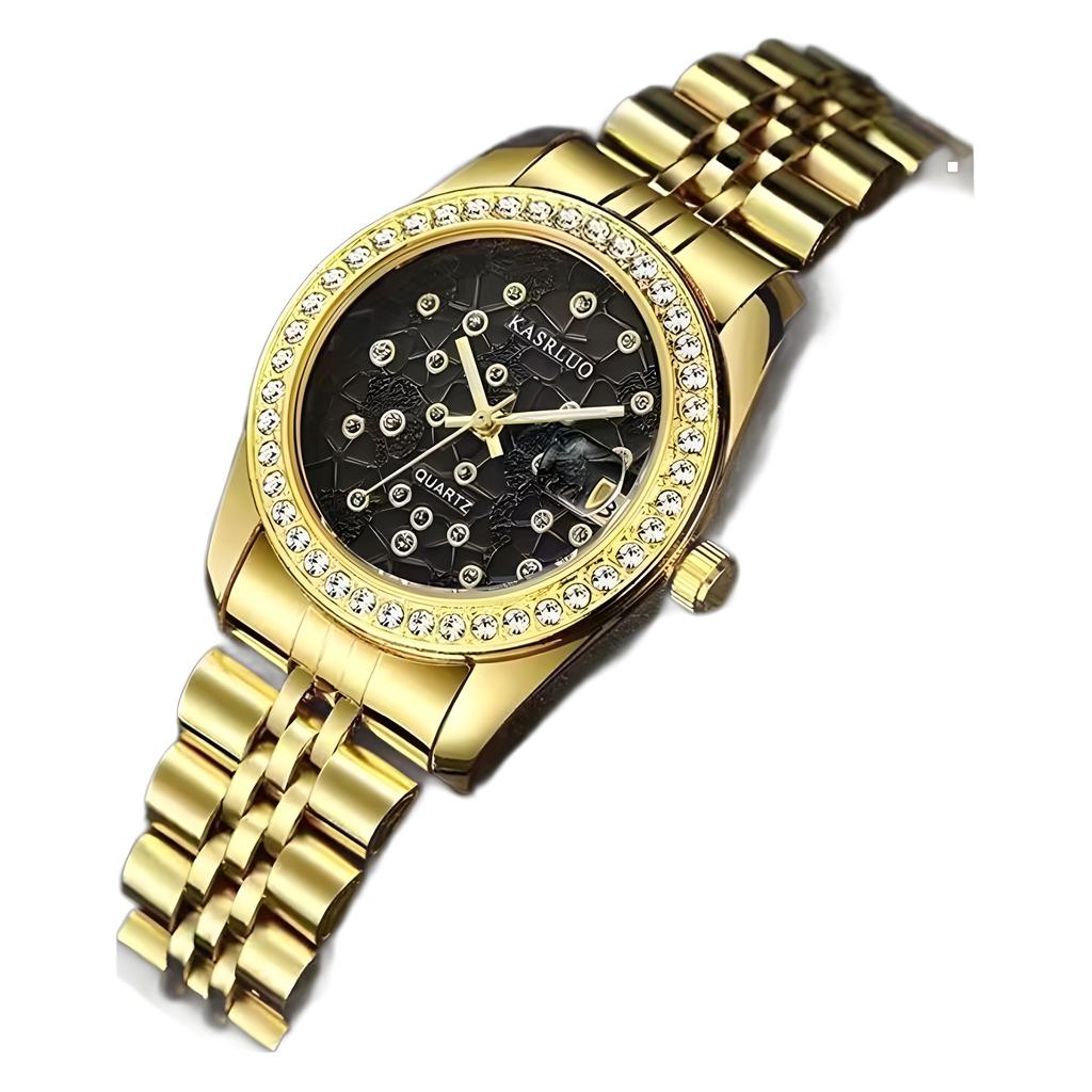 Casaro Classic Domestic Quartz Alloy Women'S Watch New Fashion Calendar Pointer Diamond-Encrusted Women'S Watch Luminous