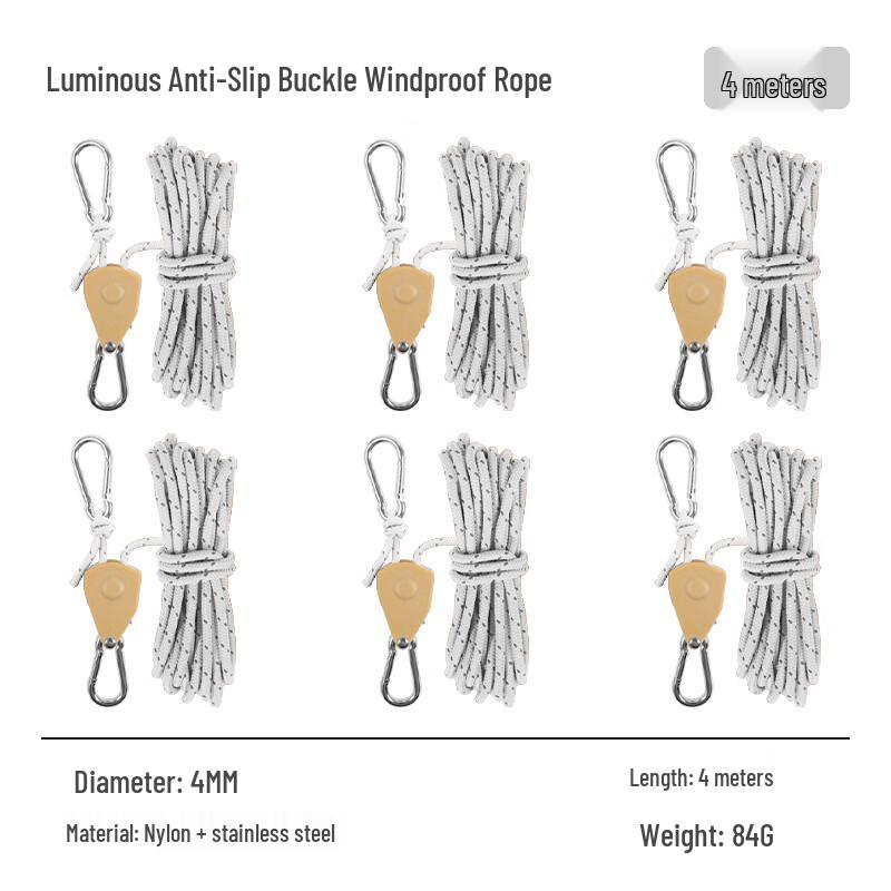 Außenzelt-Abspannleinen mit Spannern