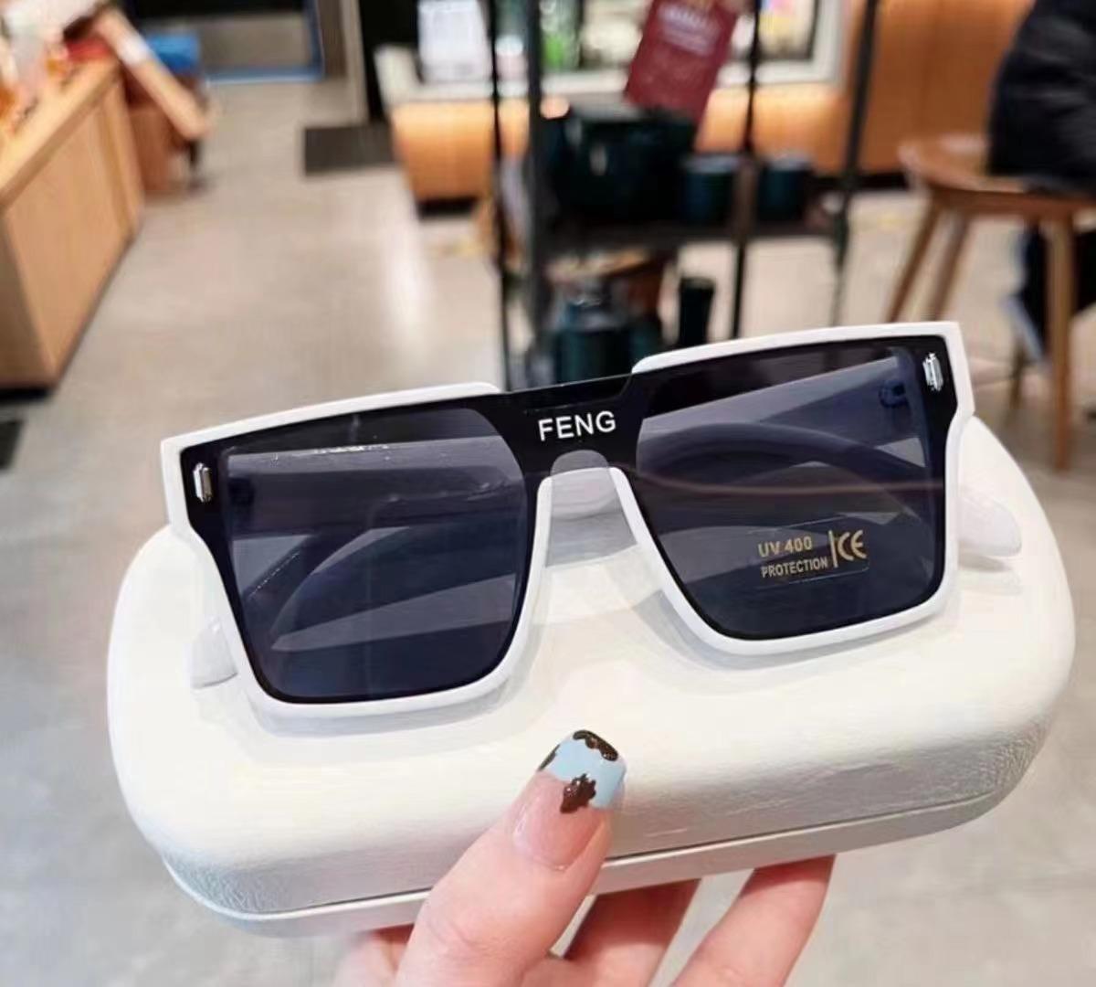 

Большие квадратные солнцезащитные очки для мужчин и женщин с защитой от ультрафиолета. Очки для вождения на открытом воздухе. бежевый