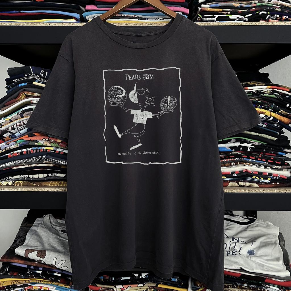 90er Pearl Jam Tour Seltenes T-Shirt Schwarz M