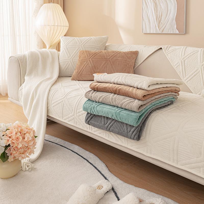 Sofa Cushion Winter Plush Non-slip Four-season Universal Leather Sofa Cover Towel Cover Cloth Backrest Towel