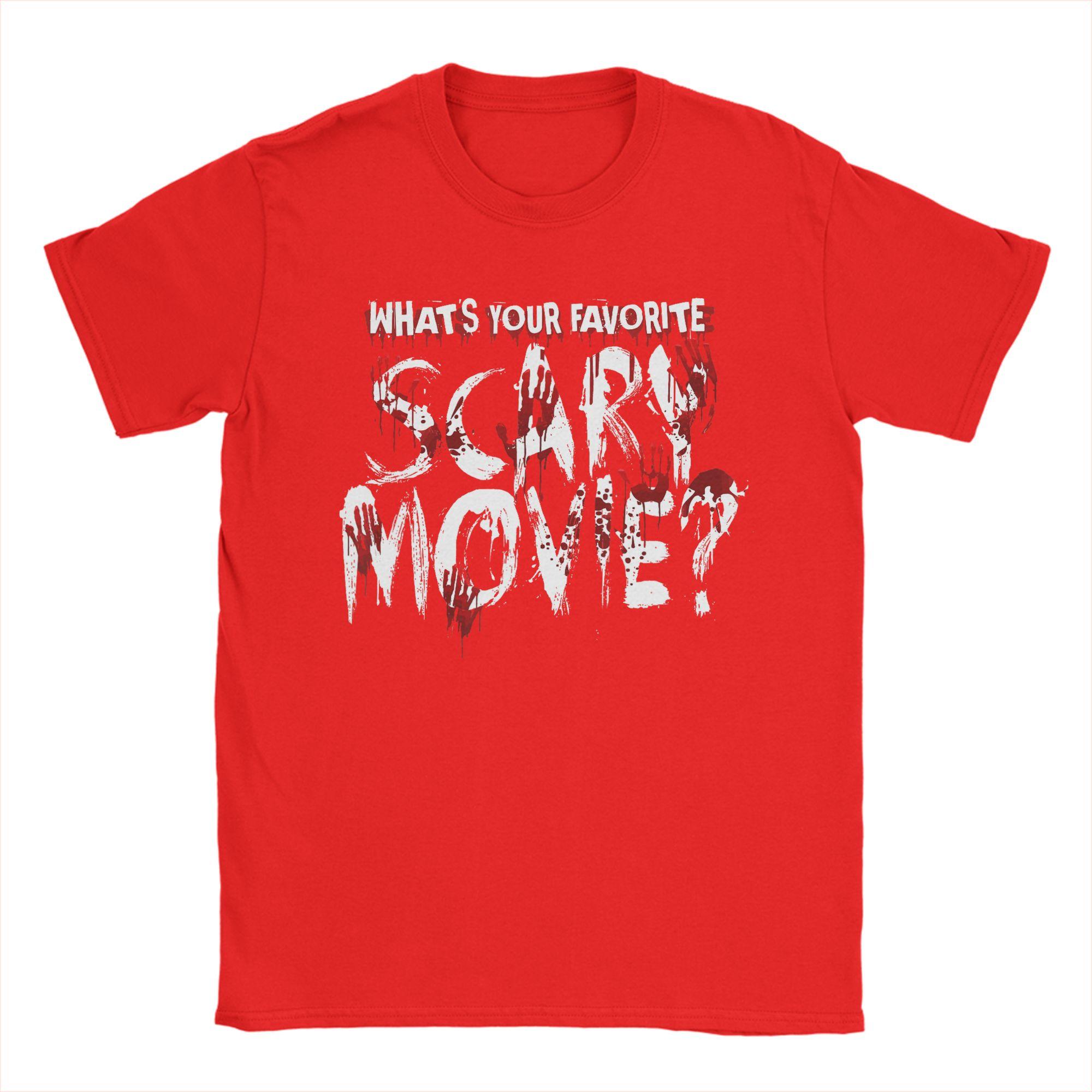 

What s Your Favorite Scary Movie Horror Film Unisex s T Shirts Funny Tee Shirt Short Sleeve O Neck T-Shirts 100% Cotton Tops S