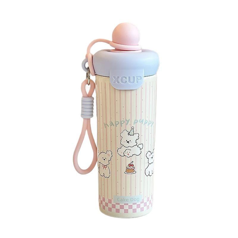 316 Stainless Steel Insulated Tumbler With Straw Lid 600ml Portable Vacuum Cup Women Kids Office Outdoor Travel