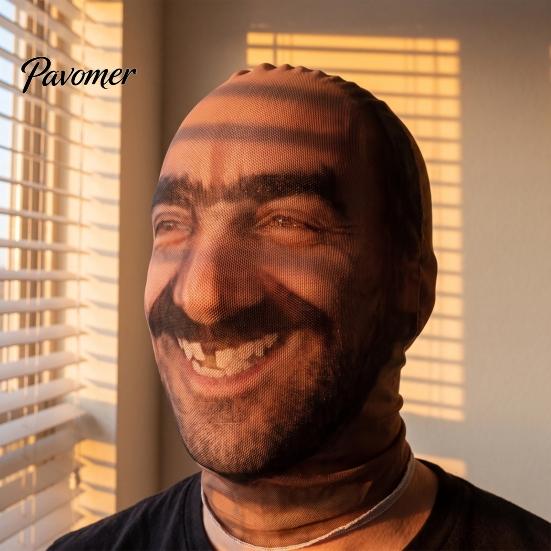 Stretchy Breathable Mask Funny Realistic Printed Face Balaclava Mask, See‑Through Mesh Full Unique Portrait Pattern Hood, for Halloween Cosplay