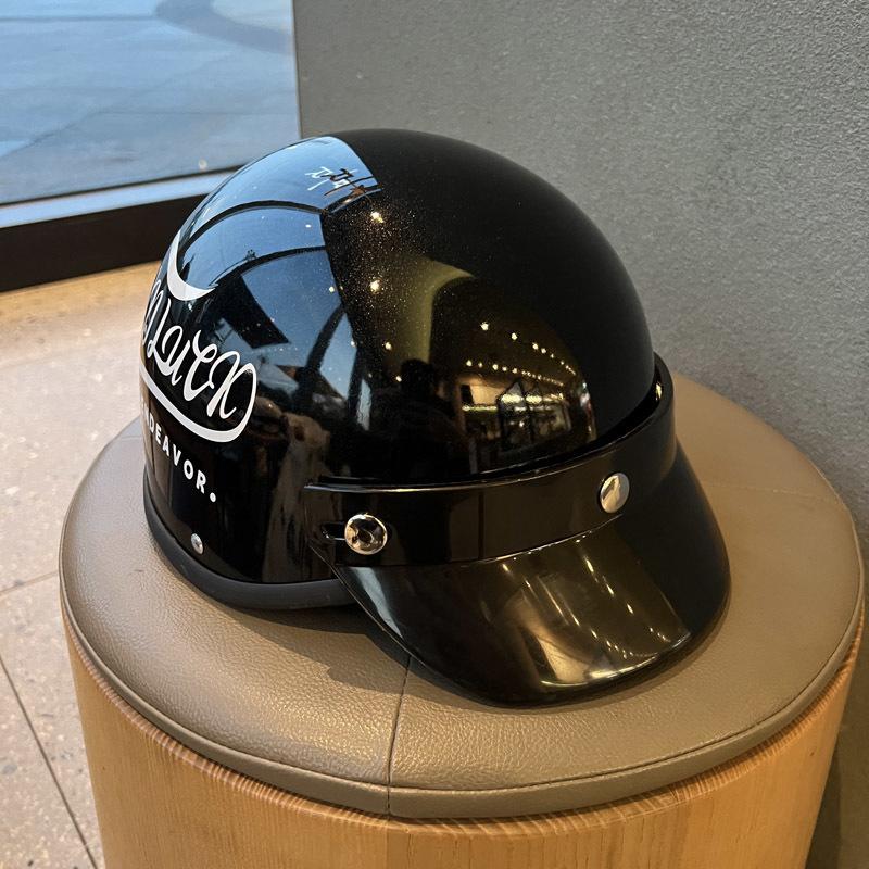 Trendy Brand Retro Harley Electric Car Motorcycle Helmet Personalized Windshield Summer Hard Hat Men and Women Sun Protection