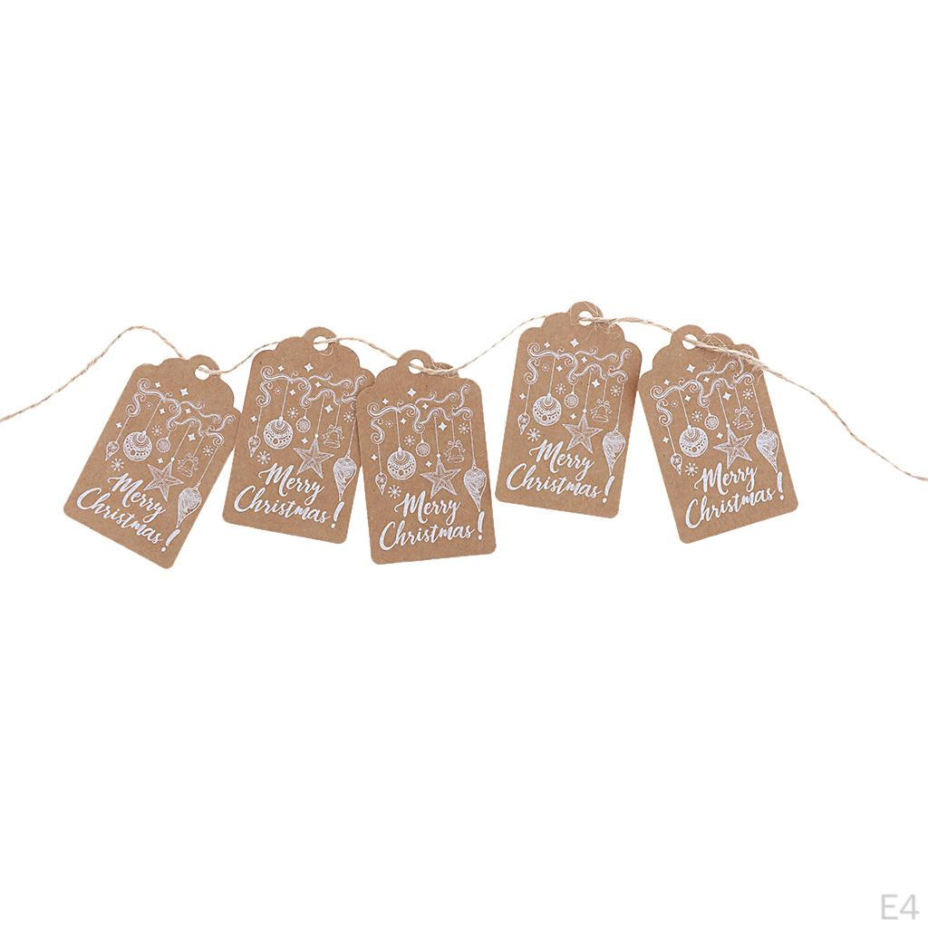 50pcs Christmas Gift Tags Luggage Tree Hanging Decoration