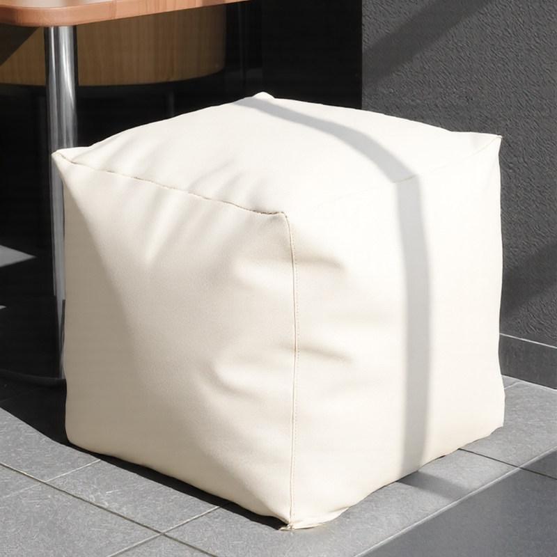 ( No Fillings) Moroccan Artificial PU Leather Pouf Cover Unstuffed Meditation Tatami Ottoman Footstool Living Room Cushion Cover