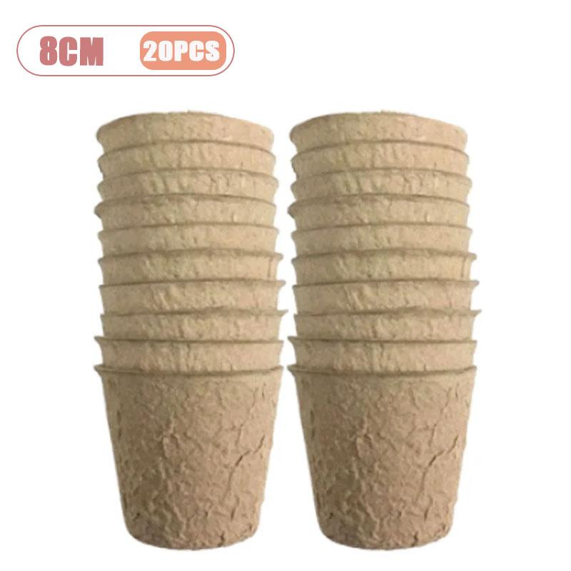 20/40PCS Eco Friendly Biodegradable Pulp Seed Starter Pots Square Seedling Trays for Home Garden Vegetable Flower Planting
