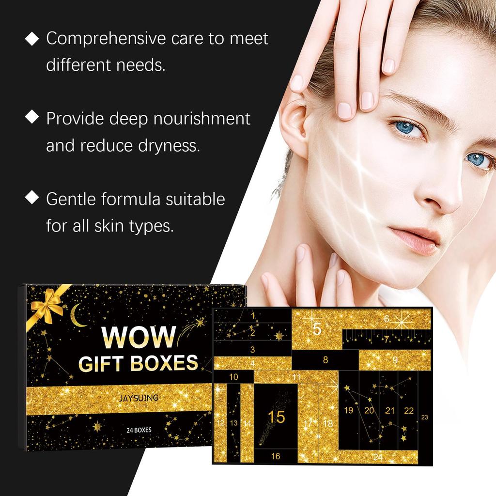 Jaysuing Surprise Girls' Makeup and Skincare Set, Moisturizing and Hydrating, Suitable for Face, 24 Compartments