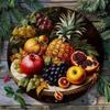 1PC Vintage Fruit Tin Sign Pineapple Grape Pomegranate Art Retro Metal Poster Home Bar Wall Decor Christmas Gift