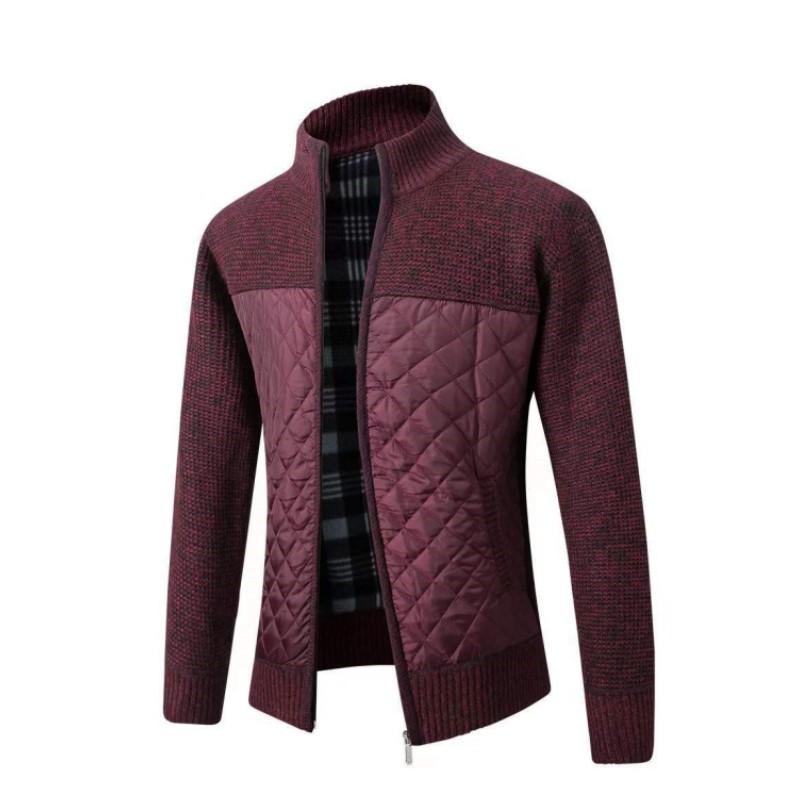 Men Autumn and Winter Knitted Cardigan Jacket Youth Slim Plus Fit Sweater