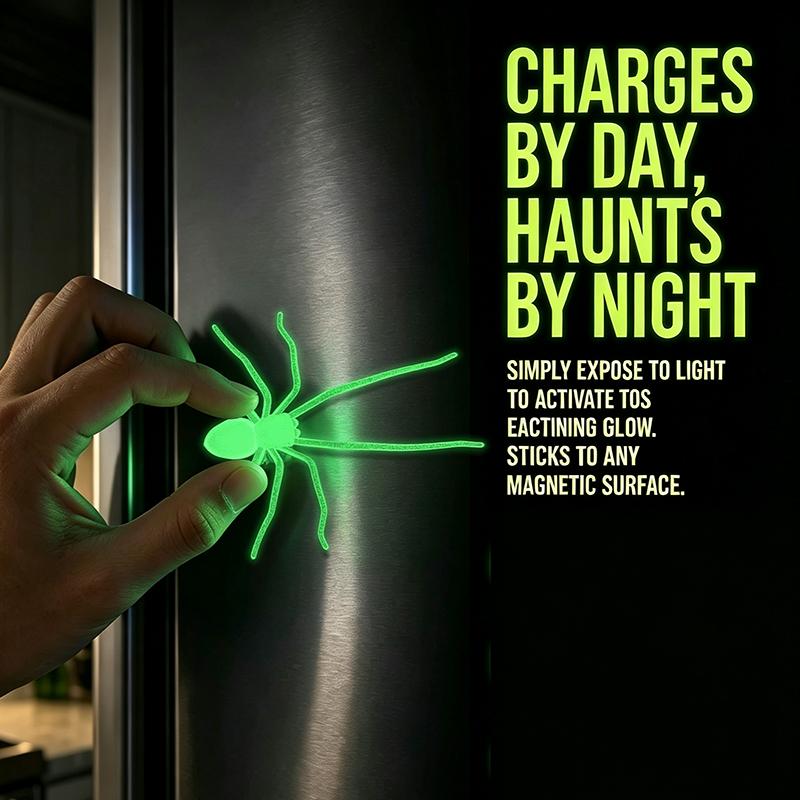 Prank Simulated Glow In The Dark Magnet Unique Cute Spider Fridge Magnet Small Size Lightweight Halloween Magnet Party Decor