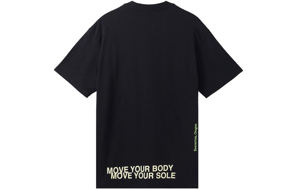 Nike T Shirts Men's Black Crew Neck Moderate Straight Fit DO2032-010