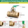 Brass Ball Valve 3/8'' 1/4'' 1/2" Male To Female Thread Connector Joint Copper Pipe Fitting Coupler Adapter 8/10/12mm Hose Barb