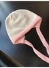 Women's Korean Style Wool Knit Ear Protection Hat - Winter Warm Lace-Up